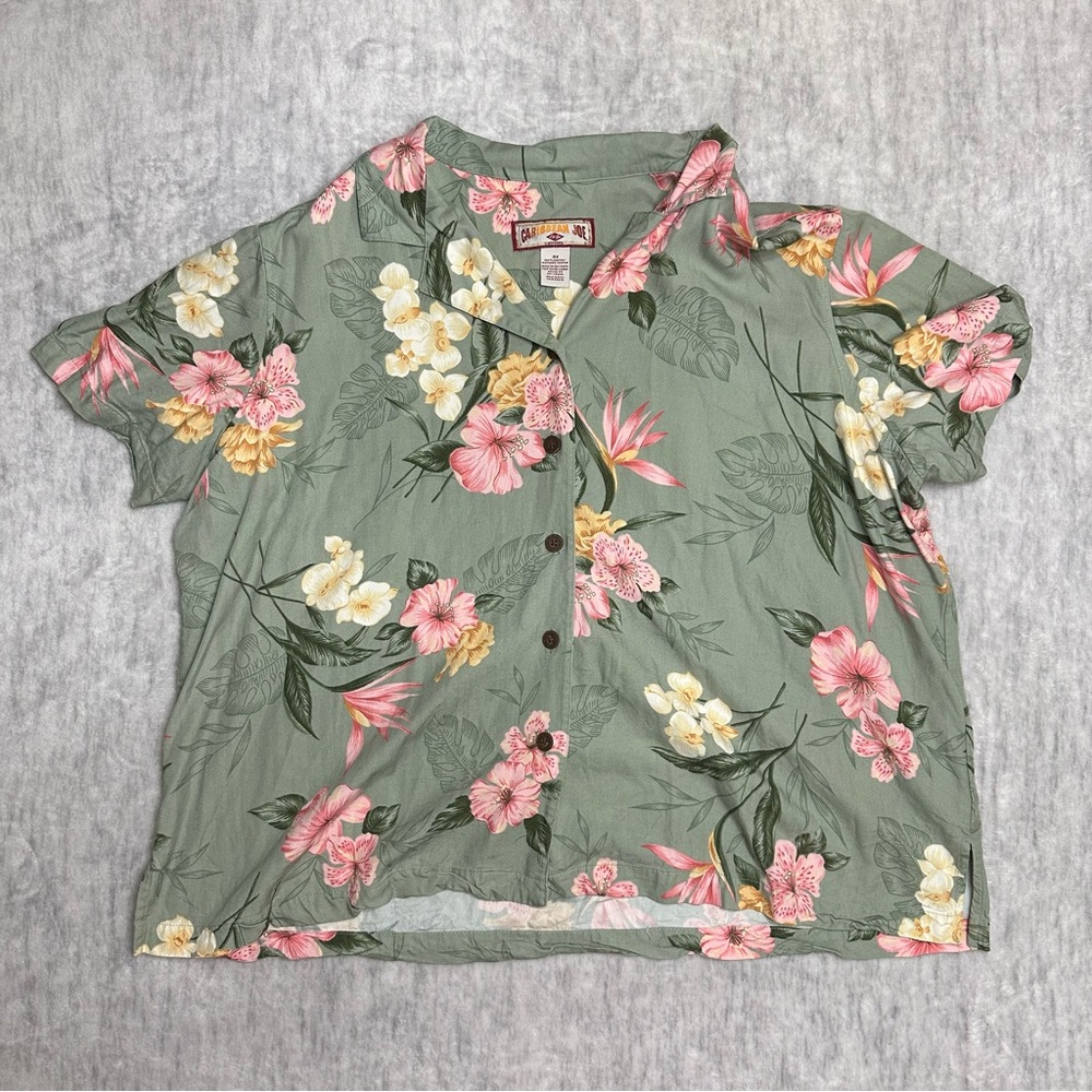 Caribbean Joe Hawaiian Button Up Shirt